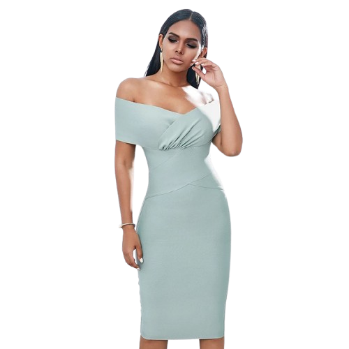 Bandage Dress Off Shoulder Midi Club