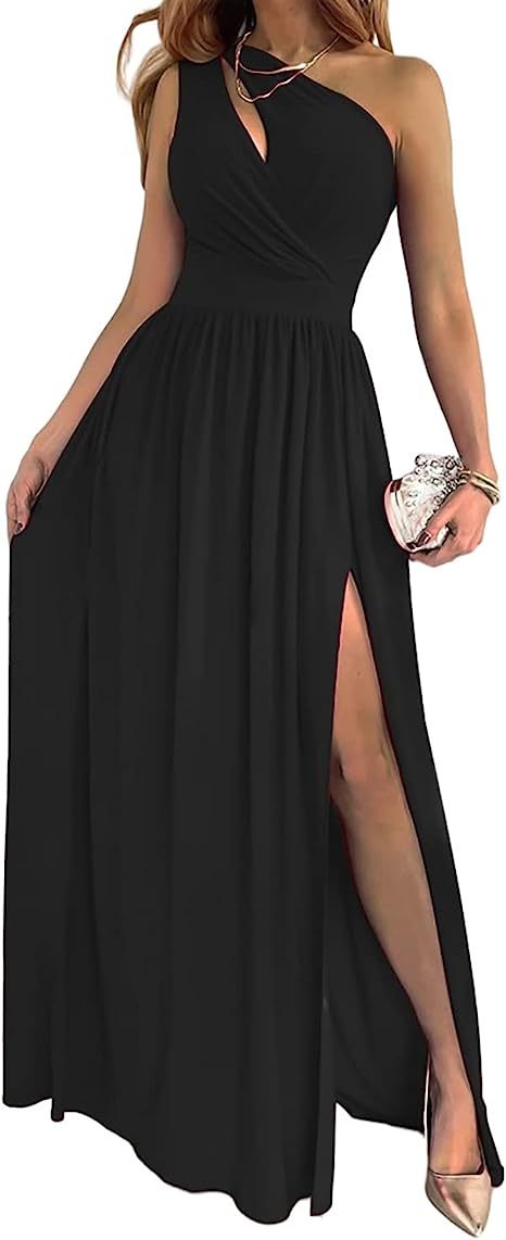 One Shoulder Maxi Dress