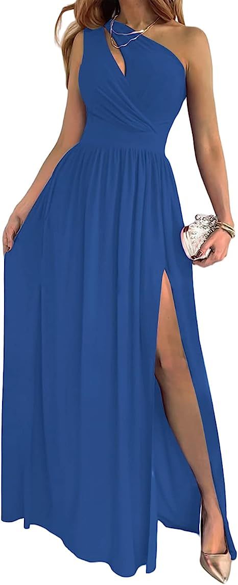 One Shoulder Maxi Dress